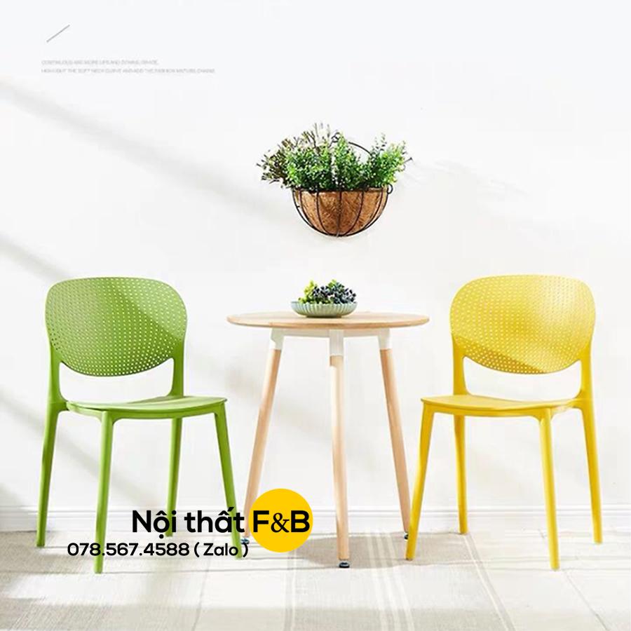 Bộ Bàn Tròn 2 Ghế Nhựa Đúc CBTK014