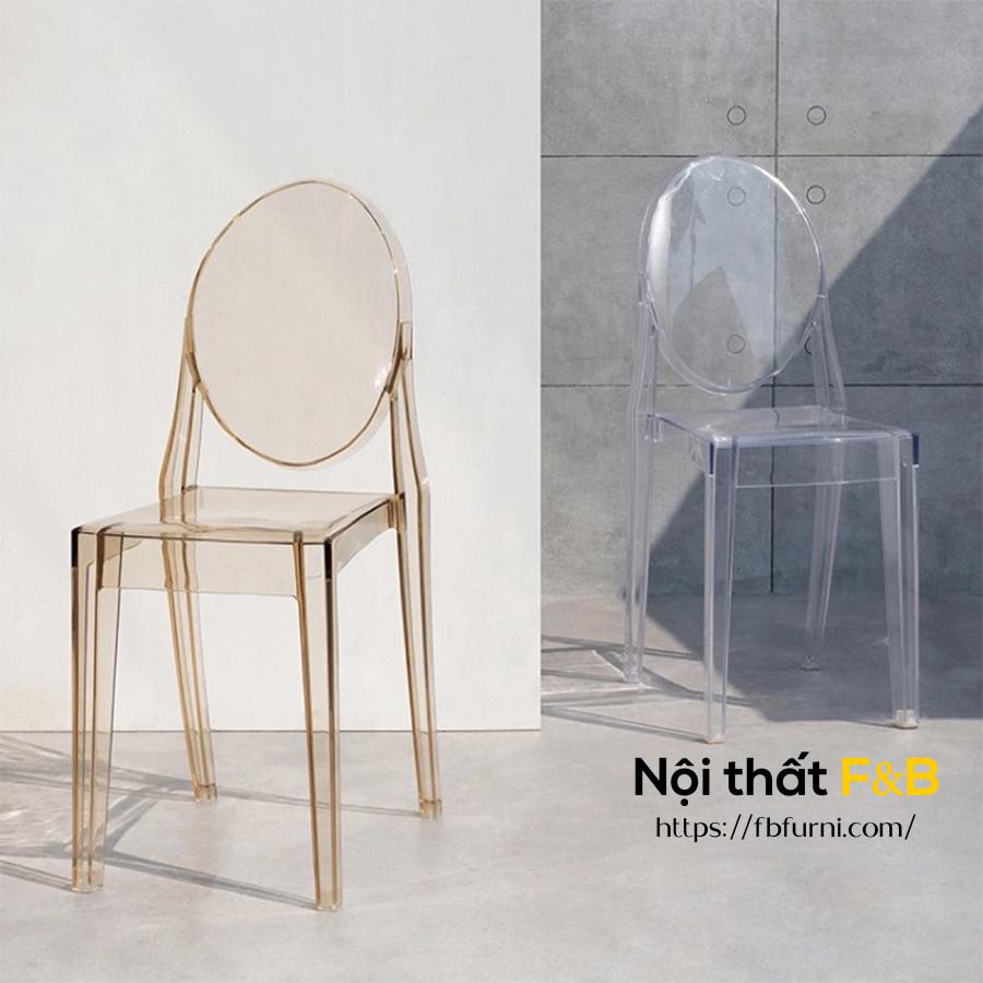 Ghế nhựa trong không tay Ghost