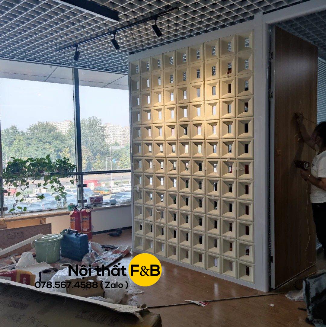 Tấm pu giả gạch bông gió