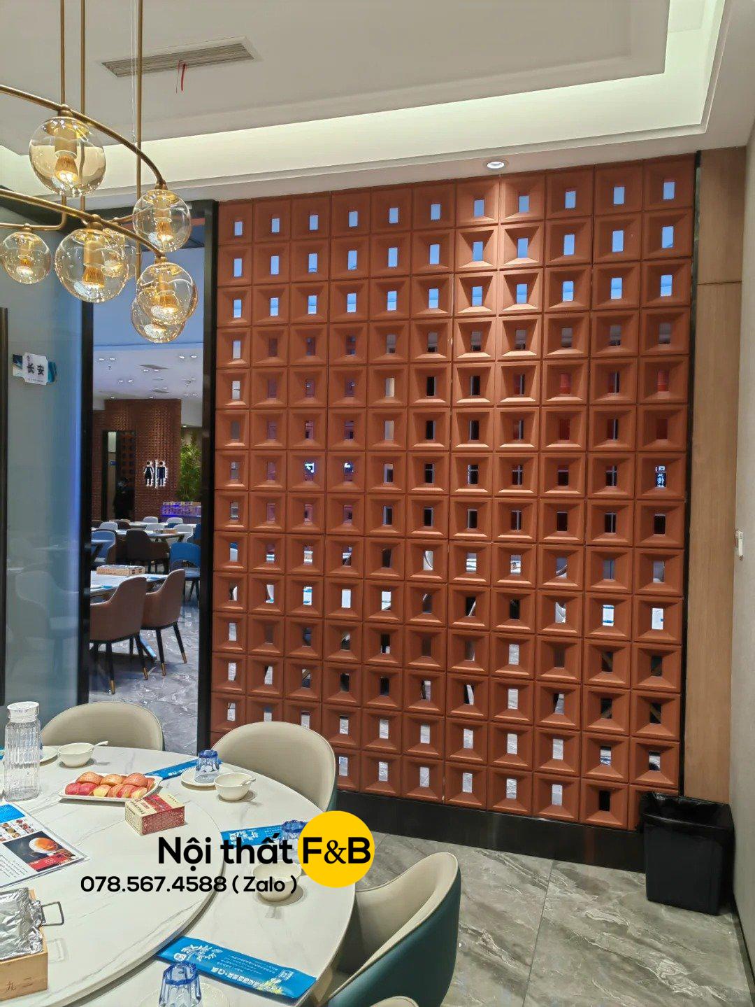 Tấm pu giả gạch bông gió